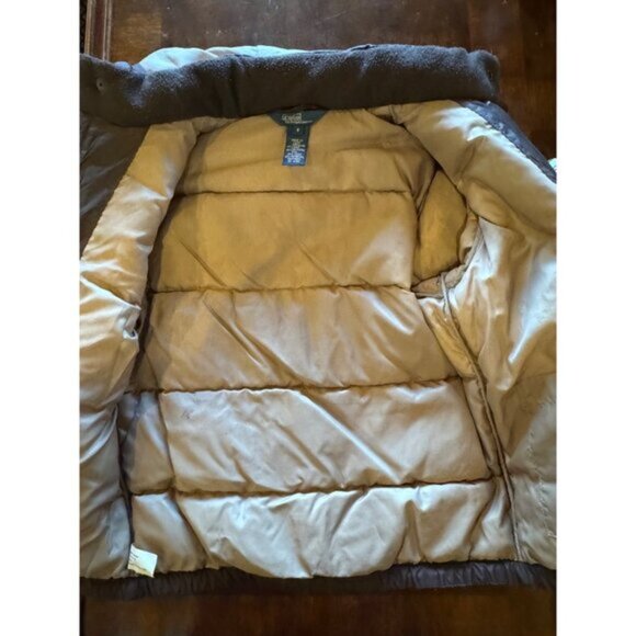 Polo Ralph Lauren Jacket Boys 6 Brown Ripstop Down Hooded Puffer Coat Outdoor‎ - Picture 13 of 15